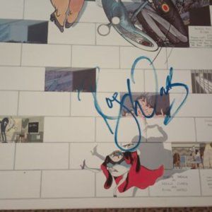 Roger Waters Signed Pink Floyd The Wall Album LP backstage pass & concert ticket